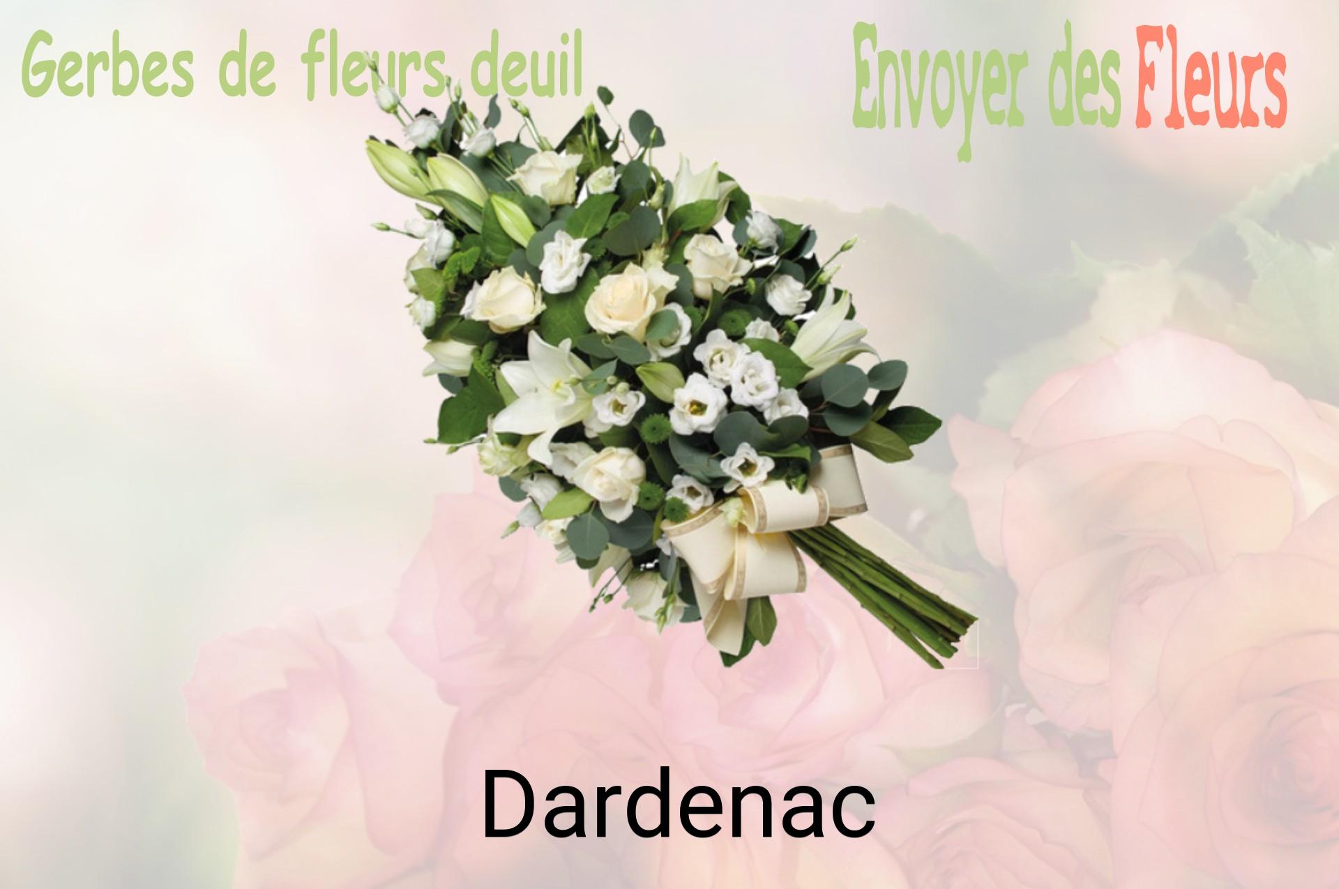 Gerbe de fleurs de deuil livrée à Dardenac